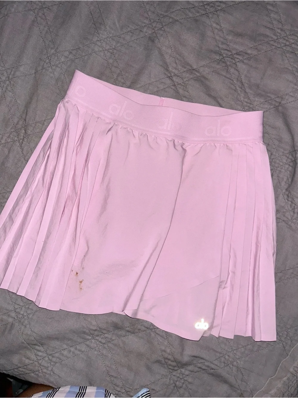 ALO Yoga women Light Pink Pleated Athletic Skort